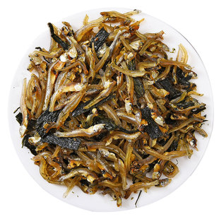 苔菜海蜒海苔鱼干开罐即食海苔鱼干下酒下饭菜罐头海鲜干货包邮