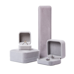 高档绒布首饰品盒子项链吊坠手镯手链戒指求婚珠宝礼盒子单个收纳