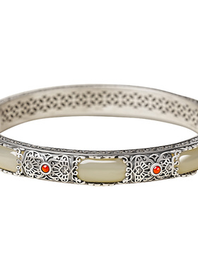 宫里上新天然和田玉棠梨初露手镯