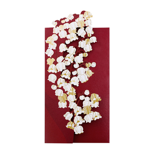 手心里悦铃兰异形红包国潮过年新婚结婚创意高档生日千元利是封