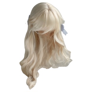喵喵岛白金色假发大波浪可爱甜美萝莉长卷发Lolita假发全头套女