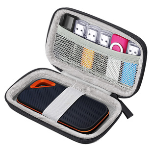 适用于闪迪硬盘专用硬壳收纳盒出行收纳包闪迪储存卡闪迪u盘SanDisk闪迪系列闪迪E81 E90移动固态硬盘AipPods