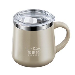 316L不锈钢马克杯带盖勺子水杯女咖啡杯男办公室泡茶杯家用喝水杯