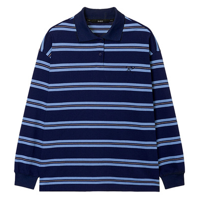 RAIVE条纹宽松韩系落肩长袖T恤