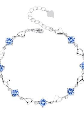 海洋之心纯银手链女七夕送女友