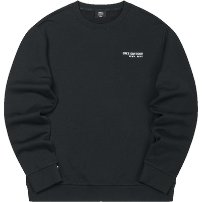 鸿星尔克加绒卫衣男款冬季新款男士圆领加厚青少年长袖运动上衣男