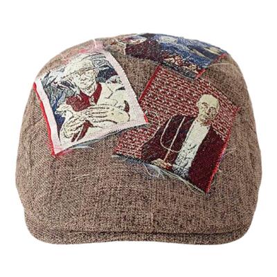 油画贴布中古设计前进帽