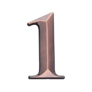 古铜色5cm 酒店门牌号宾馆房间电镀数字包厢房间标牌house number