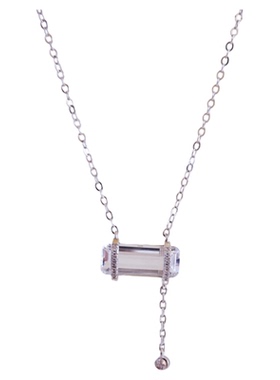 项链女款2025新款白水晶项链