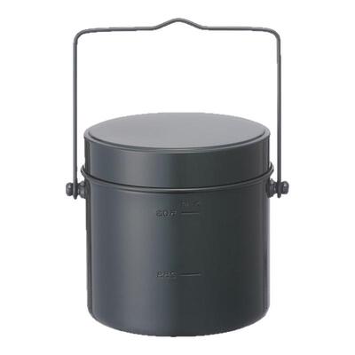 LOGOS黑色圆形饭盒便携