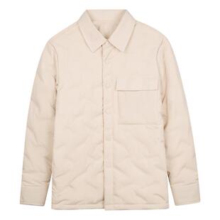 才子男装衬衫式羽绒服男2025冬季新款白鸭绒保暖休闲短款翻领外套