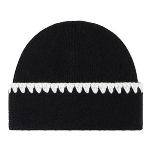 fever同款白色毛线帽女2025秋冬保暖针织帽子百搭ins小香风冷帽