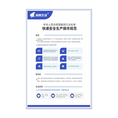 兔喜快递制度PVC广告牌