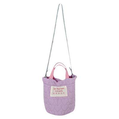 水桶包爱心大小清新撞色