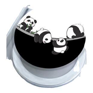 智卡奴 magsafe磁吸气囊支架可爱熊猫适用于iPhone15/14/13/12/11/promax手机壳新款透明360度旋转磁铁吸附