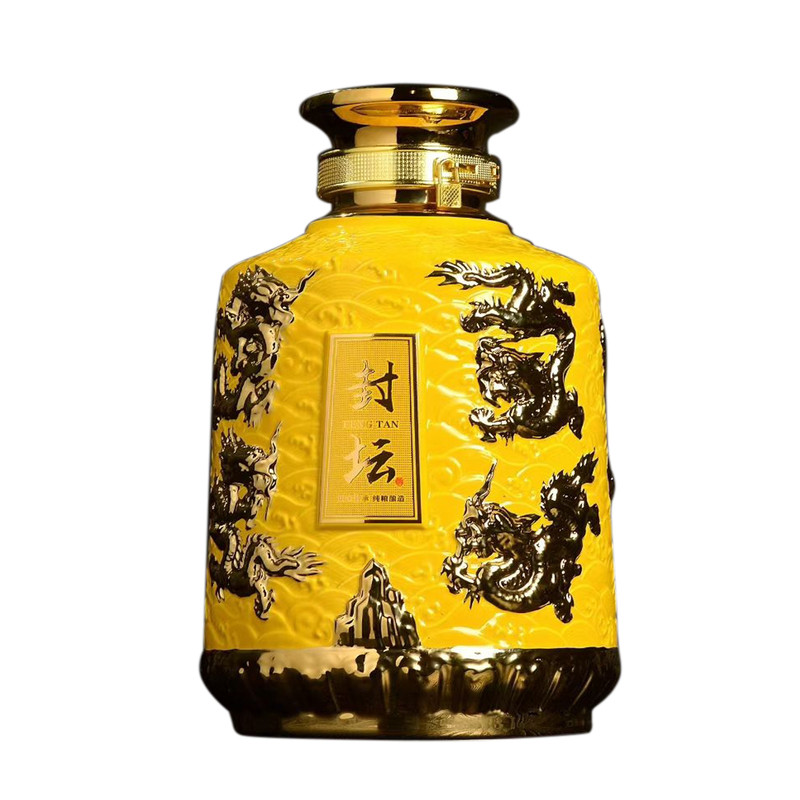 景德镇高温复古雕刻密封陶瓷酒坛