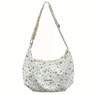 韩系慵懒风休闲简约托特包女大容量饺子包学生日常轻便单肩斜挎包