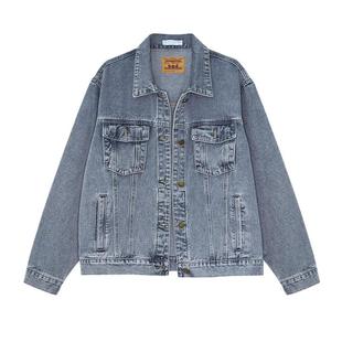 浅蓝色牛仔外套春装女款2025年新款春秋季宽松韩版百搭小个子短款