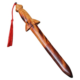 雷击桃木剑手工老桃木雕刻肥城桃木工艺品精雕家居卧室客厅专用挂