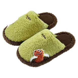 幸福玛丽男童棉拖鞋冬季男孩2025新款宝宝室内拖鞋恐龙儿童家居鞋