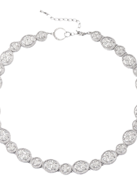 BELLEBIANCA圆钻奢华锆石项链 轻奢小众高级感锁骨链女 百搭饰品