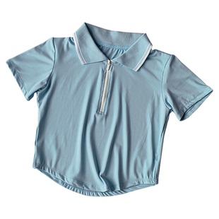 夏季新款网球服套装运动上衣短款POLO衫速干透气短袖健身服裙裤女