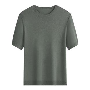 SHANSHAN杉杉男士羊毛衫2025春秋季新款圆领T恤打底针织衫男款