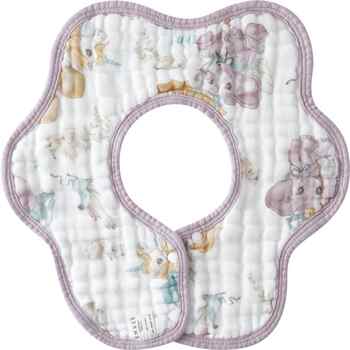 嫚熙花瓣口水巾婴儿围嘴纱布口水巾婴儿a类纯棉夏天薄款口水围兜实付39.9元到手包邮