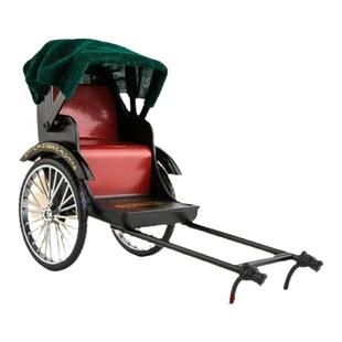 仿真复古黄包车模型摆件人力三轮自行车创意怀旧老上海合金玩具车