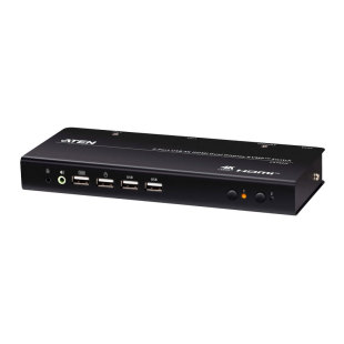 ATEN宏正CS742H双屏幕切换器4K 2端口USB多电脑切换热键鼠标键盘面板多切换方式高清分辨率USB共享即插即用