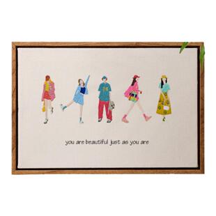 多巴胺少女穿搭DIY刺绣材料包送闺蜜生日礼物装饰画八点自修室