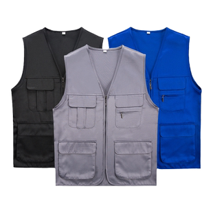 工作服马甲定制工装修公司马甲工人施工地公益广告活动背心印logo