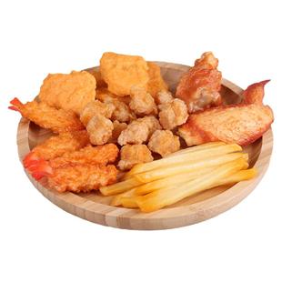 仿真汉堡炸鸡腿烤鸡翅模型肯德基食品道具薯条食物玩具小吃食套装