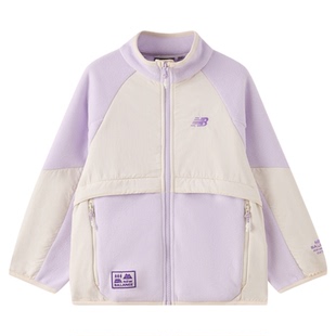 New Balance nb儿童童装男女童防羊羔绒拼接立领外套ND4DF4E203