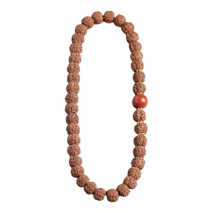 树王籽小金刚菩提五瓣盘龙纹佛念珠手持盘玩配饰南红文玩双圈手串