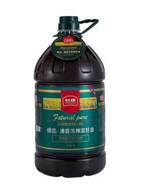 二级清香冷榨菜籽油4L