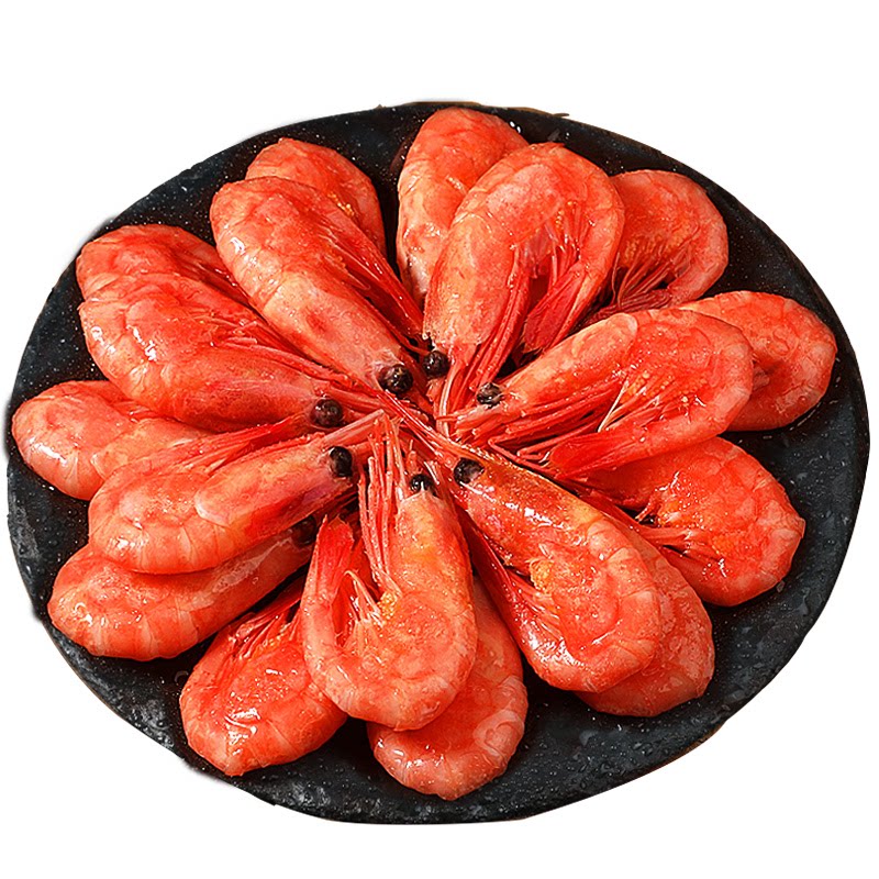【蜜蜂零食节】北海湾 腹籽北极虾甜虾80/100冰虾海鲜水产