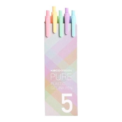 马卡高颜值日系5支按动中性笔