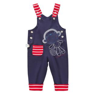 小数点儿童春款双层背带裤秋冬男童牛仔棉裤女童吊带裤宝宝长裤子