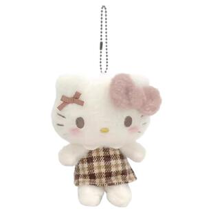 日本hellokitty正版摩卡格子凯蒂猫kt猫公仔玩偶毛绒包包挂件挂饰