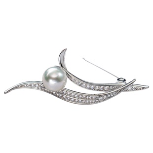 南珠宫海水珍珠胸针精致胸花高档别针时尚款女设计感小众H002N