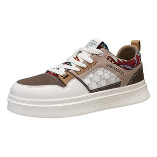 意尔康男鞋2026新款春季季青少年百搭低帮厚底板鞋时尚休闲潮鞋子