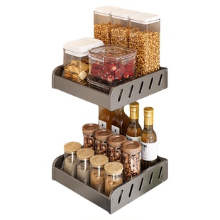 枪灰调味料收纳厨房置物架壁挂免打孔20cm25长35小尺寸小型窄迷你