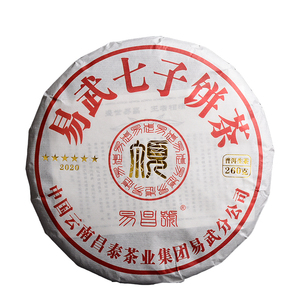 昌泰普洱 云南普洱茶易武茶区2020年6星易昌号260克普洱茶生茶饼