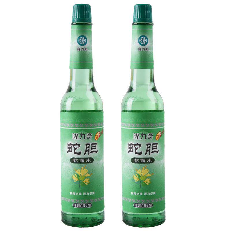 隆力奇蛇胆花露水防蚊持久清香型玻璃瓶清凉爽肤正品