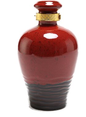 烤花定制黑色釉陶瓷黄酒壶