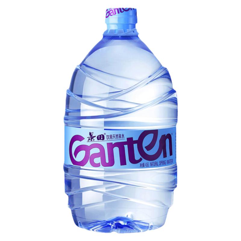 景田泉水4.6L*4桶整箱大桶装家庭天然饮用水送货上门非纯净矿泉水