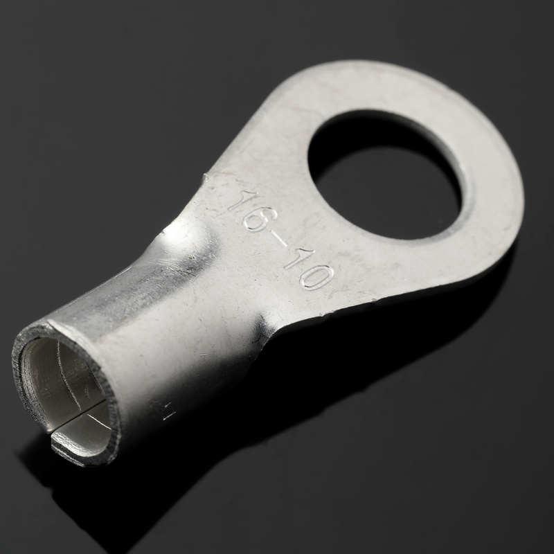 黄铜镀银OT冷压接线端子OT16-10 圆型裸端头  铜鼻子 500只