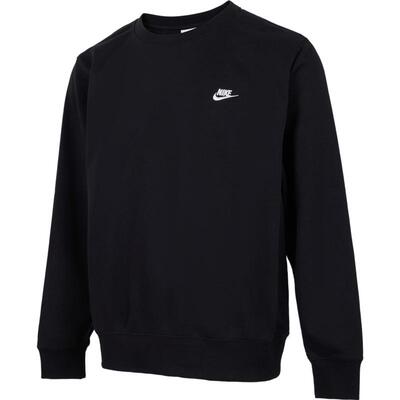 滔搏NIKE耐克男子针织毛圈经典刺绣小标套头衫圆领卫衣FN3889-010
