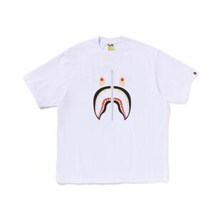 BAPE男装24年秋冬鲨鱼拉链字母印花别注款短袖T恤X10305N